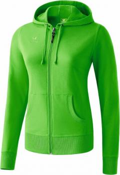 Damen-Sweat Jacke mit Kapuze, green, Gr. 36